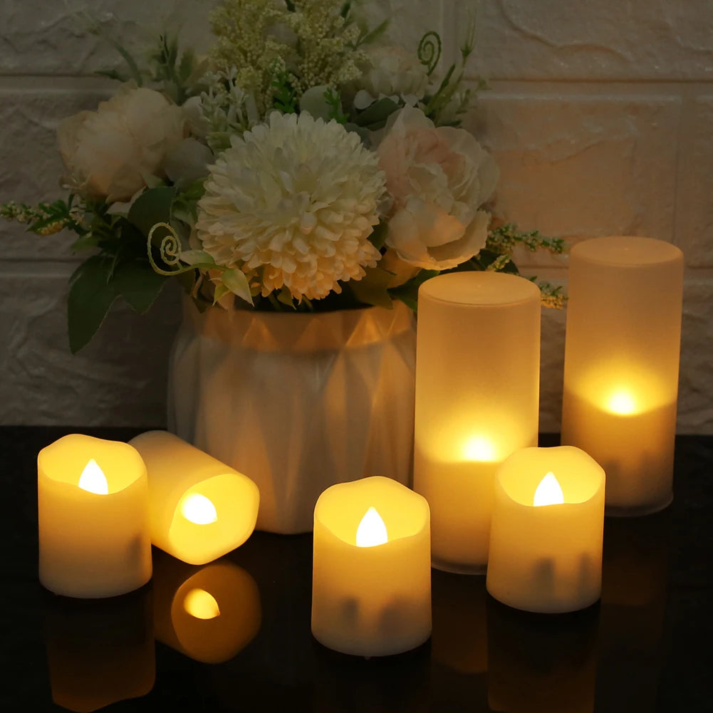 Rechargeable LED Candle Timer Set (6-Pack)