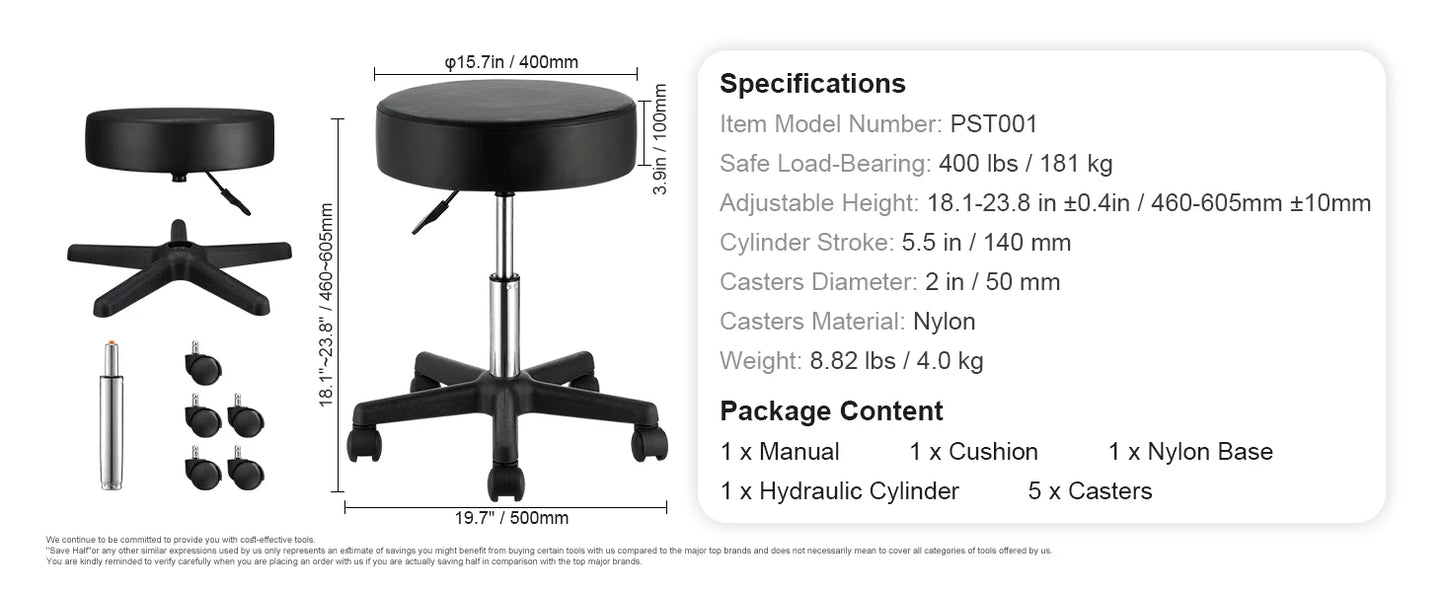 Round Rolling Stool