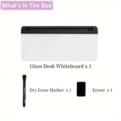 GlassDesk Whiteboard with Storage
