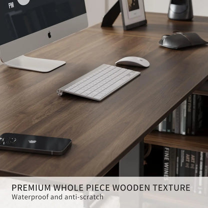 Camden 66" Electric L-Shaped Standing Desk with Storage
