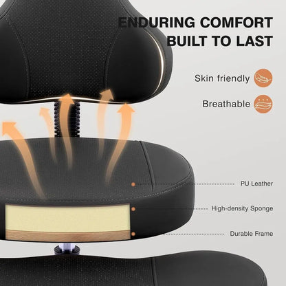 Adjustable Kneeling Chair & Retractable Footrest