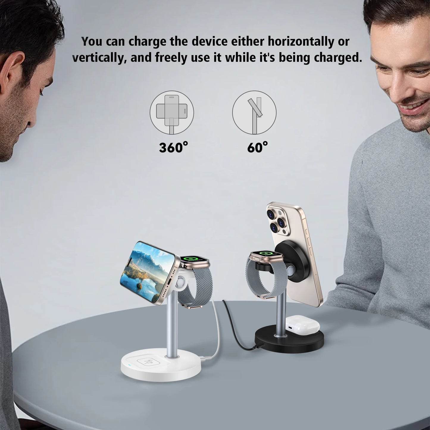 MagFusion Pro 3-in-1 Magnetic Wireless Charging Station