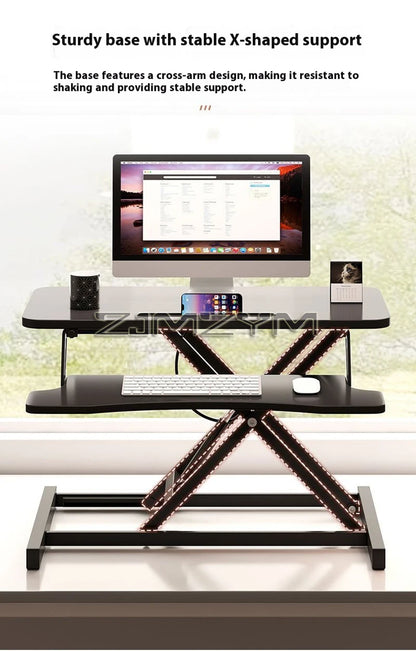 Foldable Laptop Desk with Storage & Keyboard Tray