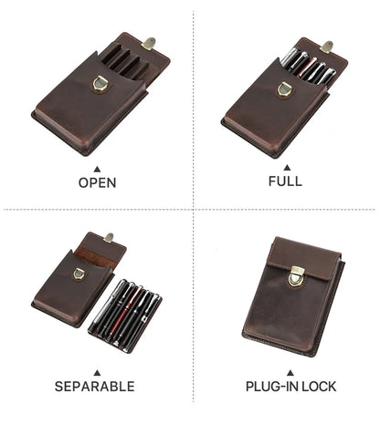 Handmade Cowhide Pen Case