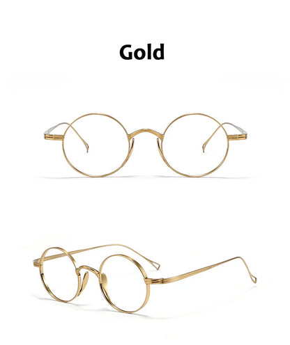 Titanium Retro Round Glasses