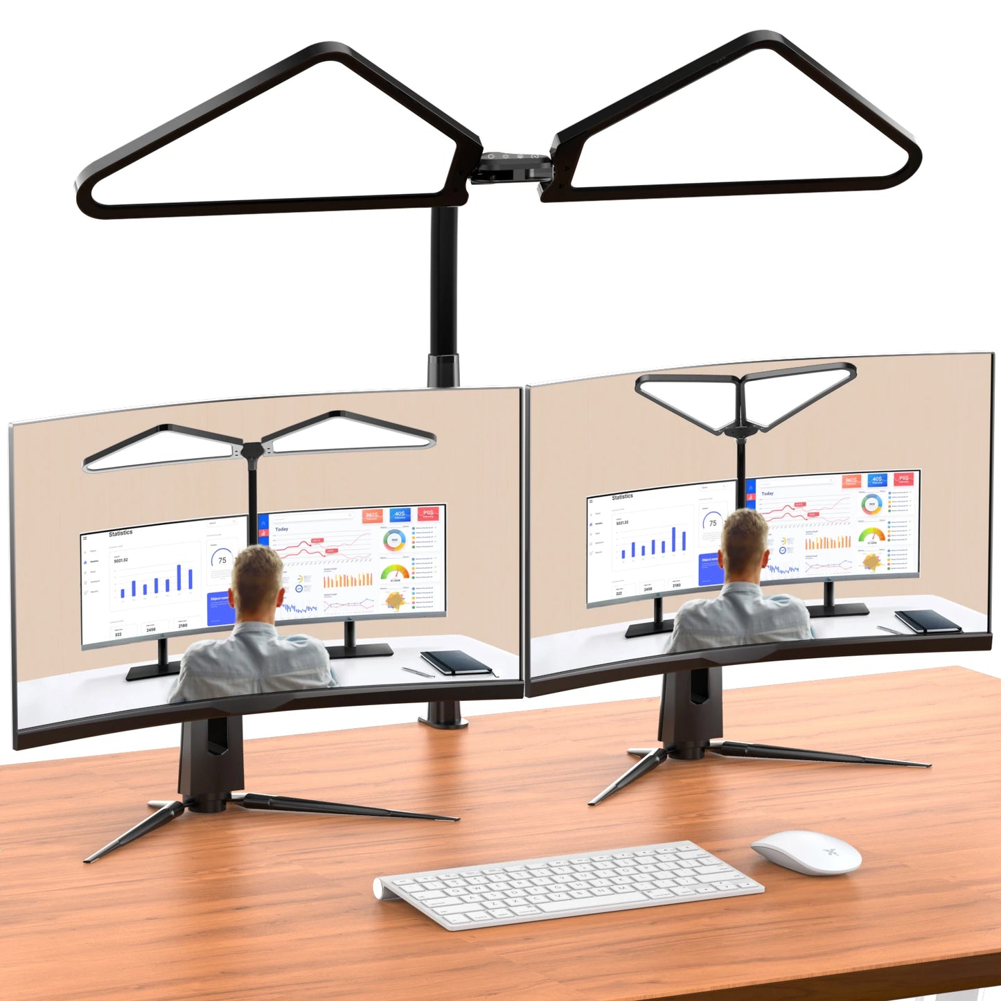 Gooseneck Dual-Arm Desk Lamp