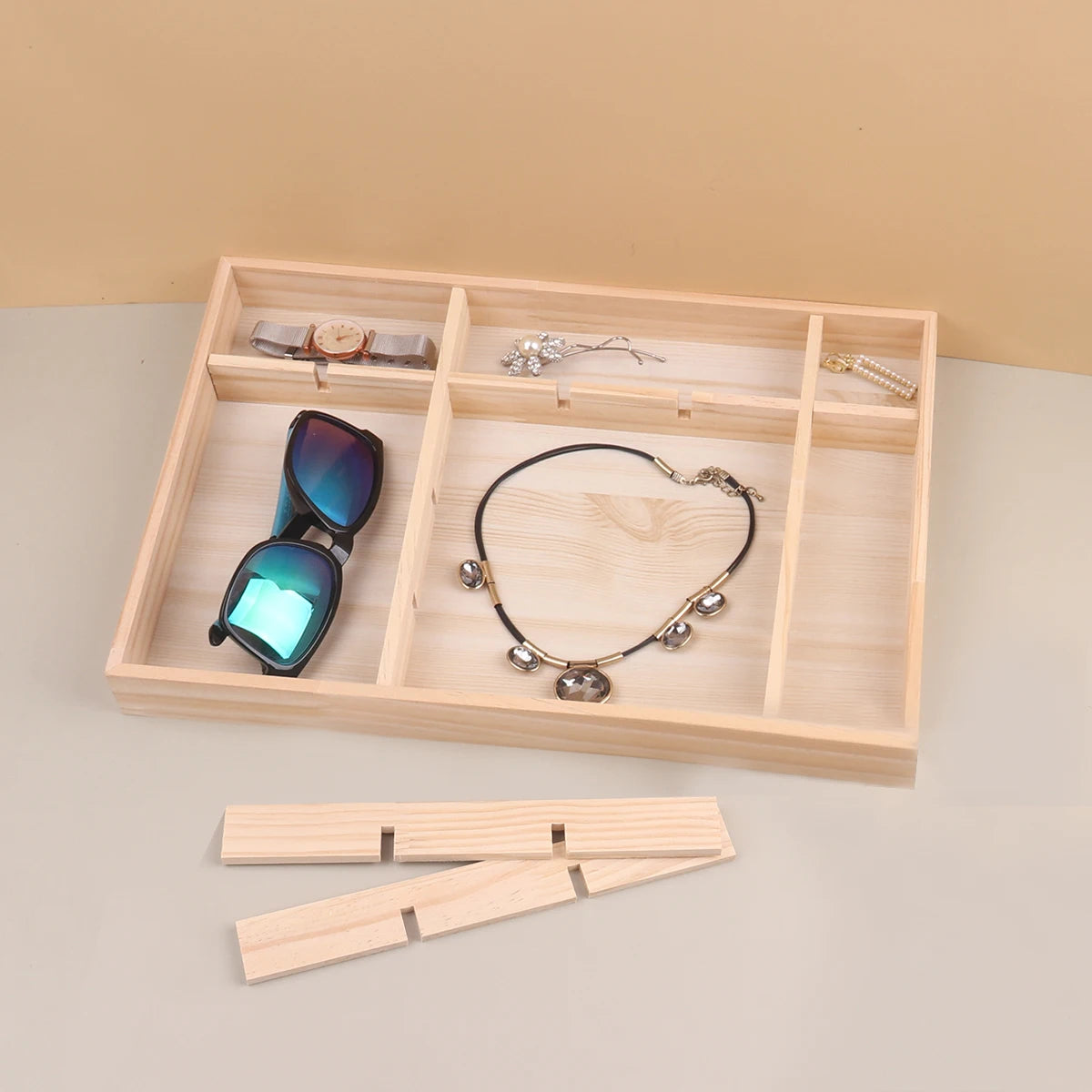 Stackable Wooden Jewelry Display