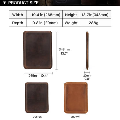 Luxury Genuine Leather Laptop Sleeve