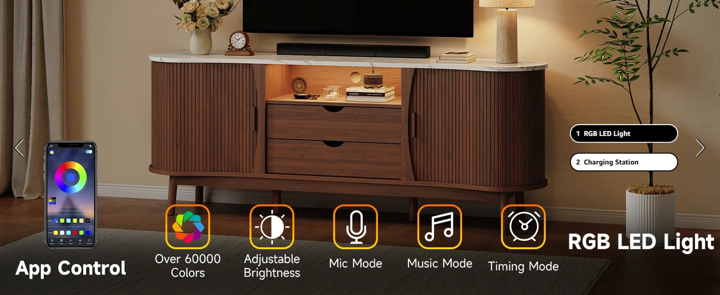 Hollis Fluted Media Console