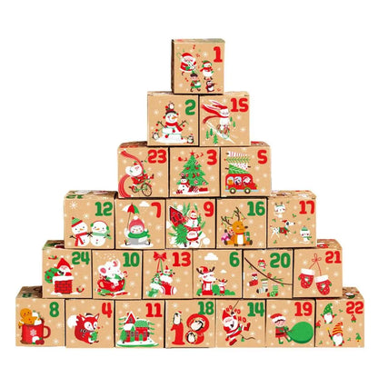 DIY Advent Calendar Boxes | 24 Numbered Kraft Gift Boxes