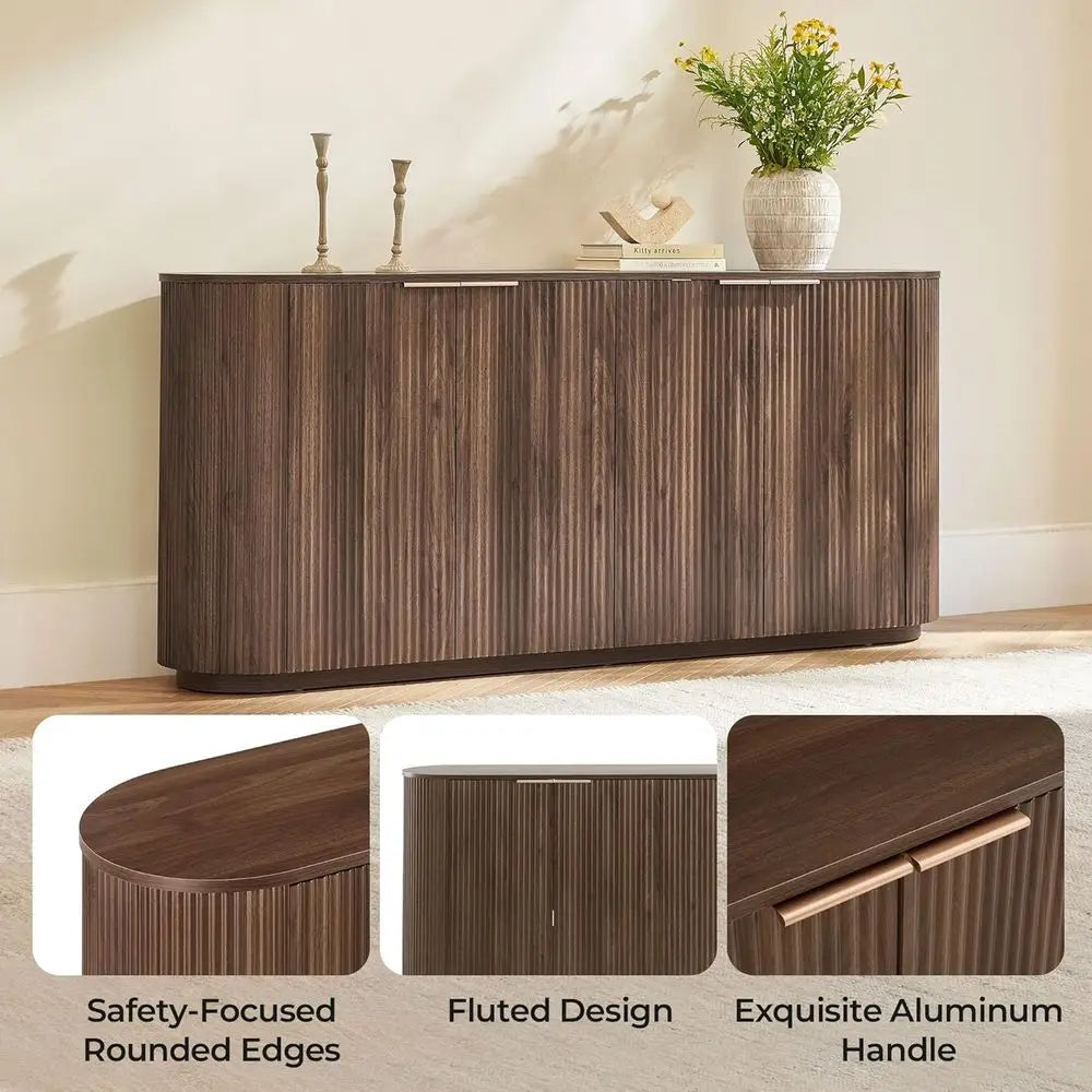 Thackery Fluted Walnut Sideboard