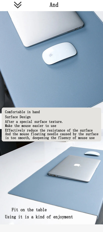 PU Leather Desk Mat with Wrist Support
