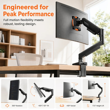 Kyspho Tool-Free Monitor Arm