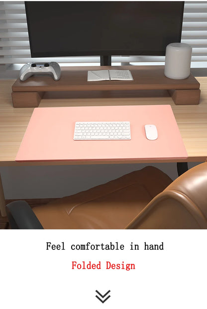 PU Leather Desk Mat with Wrist Support