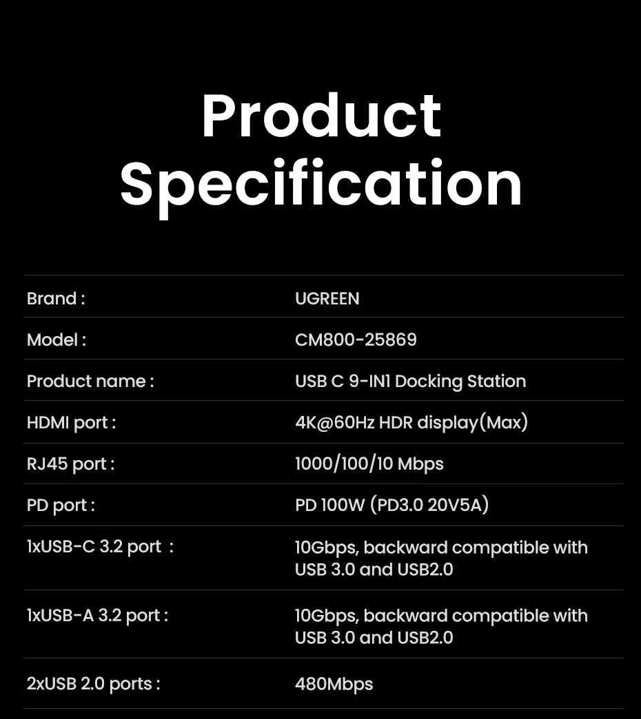 UGREEN 9-in-1 Docking Station