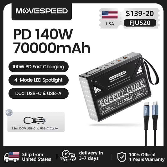 MOVESPEED Z70 Pro 140W Laptop Bank