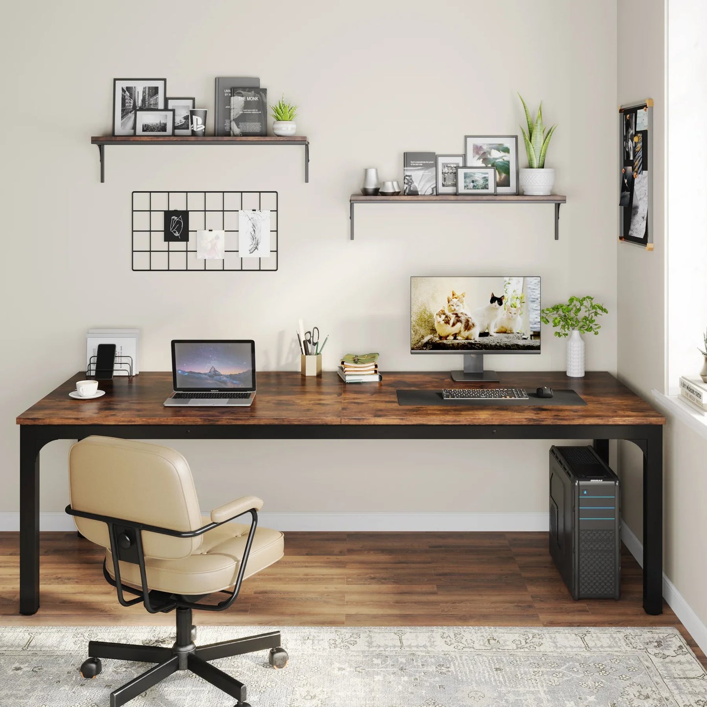 Tribesigns 78.7" Extra-Long Dual Workstation Desk