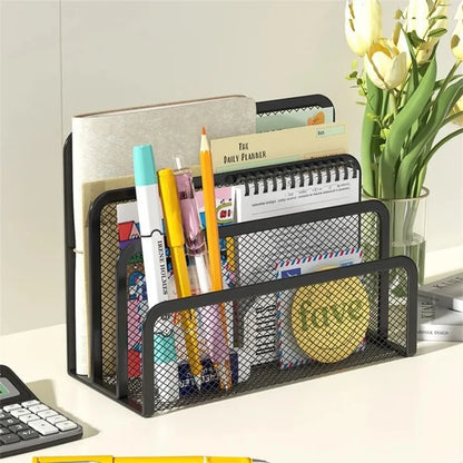 Black Mesh Desk Letter Tray