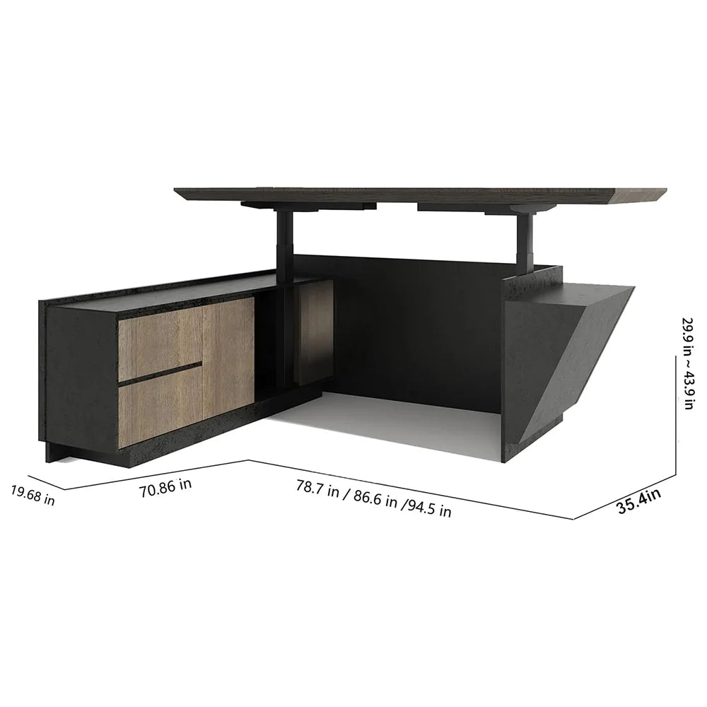 Saintcy Executive Height-Adjustable Desk Workstation