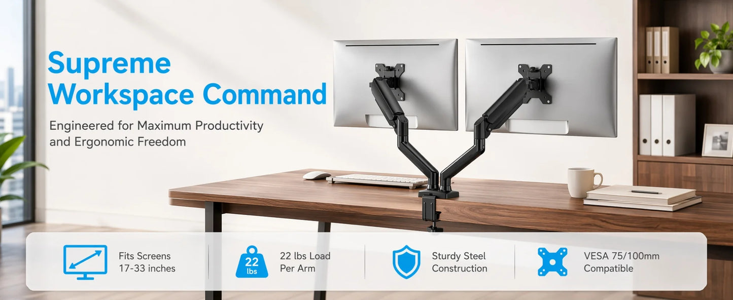 Kyspho 33-Inch Dual Monitor Mount