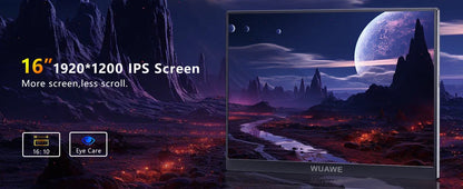 16" 120Hz Portable Monitor 1920x1200 HDR