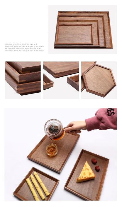 Black Walnut Hexagon Fruit Tray