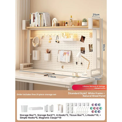 Pegboard Desktop Shelf Organizer