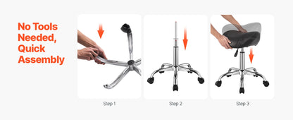 Saddle Stool with Wheels