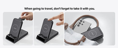 ChronoCharge Foldable 3-in-1 Wireless Charging Station