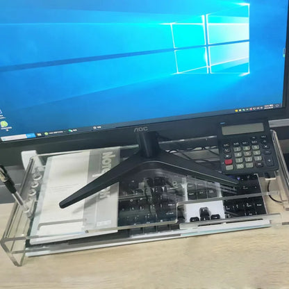 Acrylic Monitor Stand with Storage