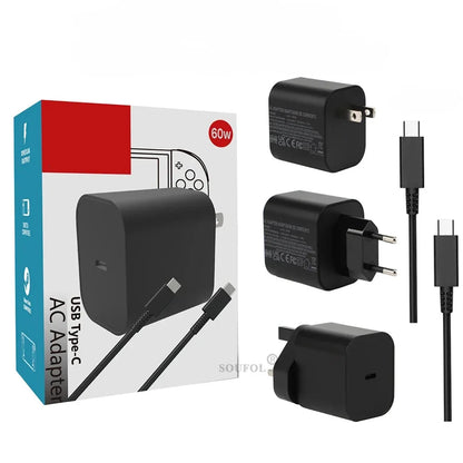 60W USB-C Fast Charger for Switch 2