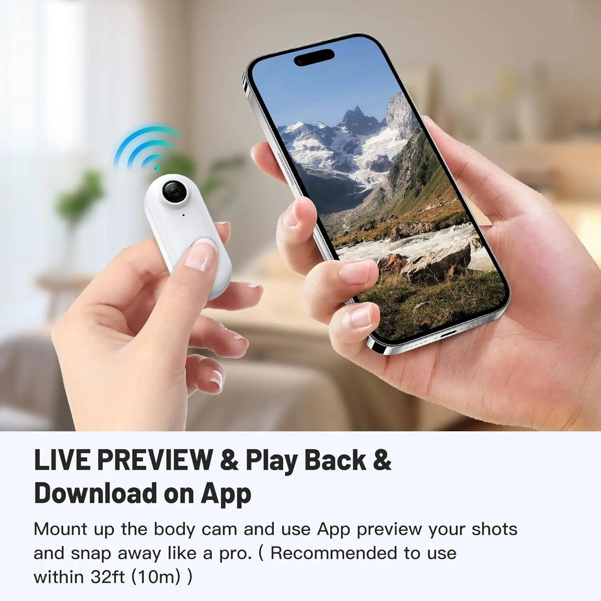 Mini WiFi Body Camera – Hands-Free 1080P