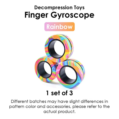 3Pc Magnetic Rings Fidget Toy Set