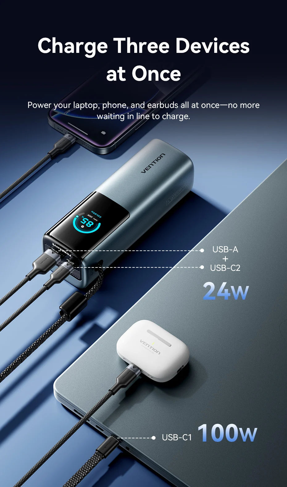 Vention 27000mAh Power Bank