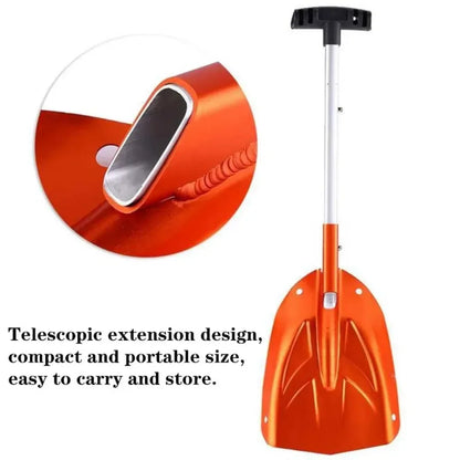 Telescopic Aluminum Snow Shovel | Portable Collapsible Winter Snow and Ice Shovel