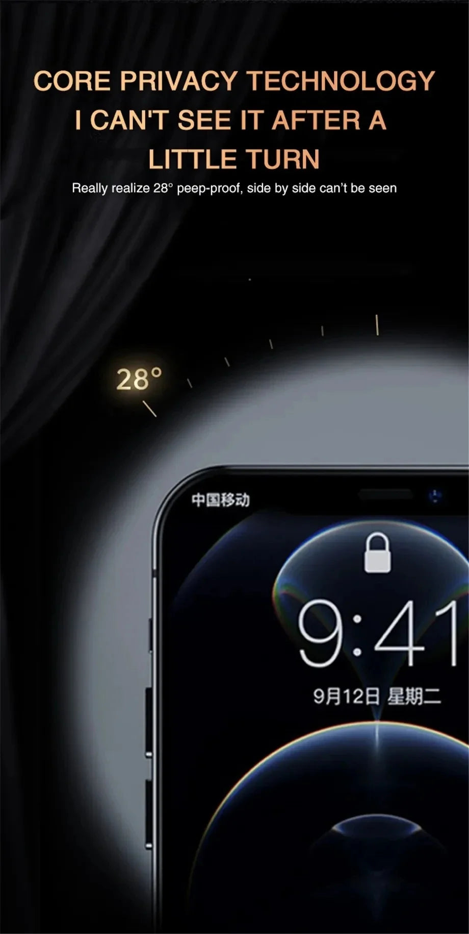Anti-Spy Privacy Glass for iPhone