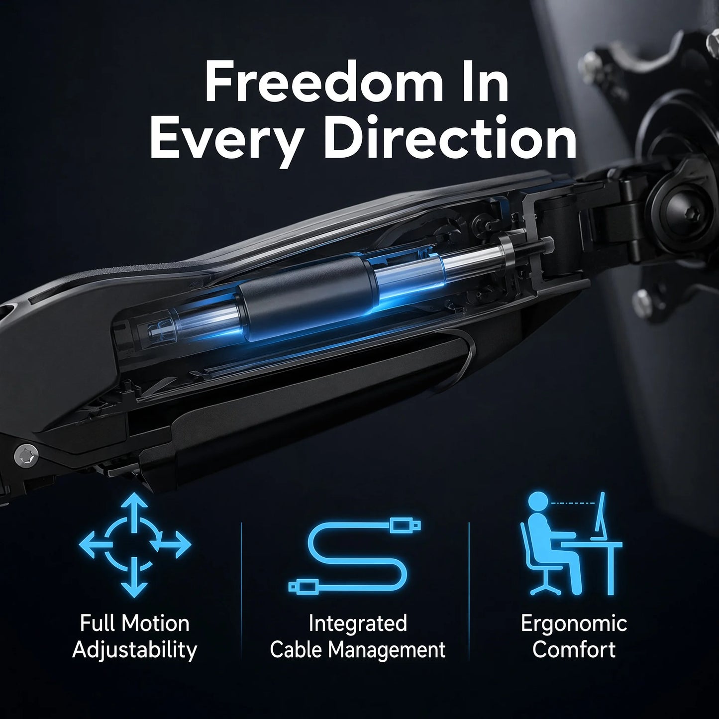 Gaming Dual Monitor Desk Mount