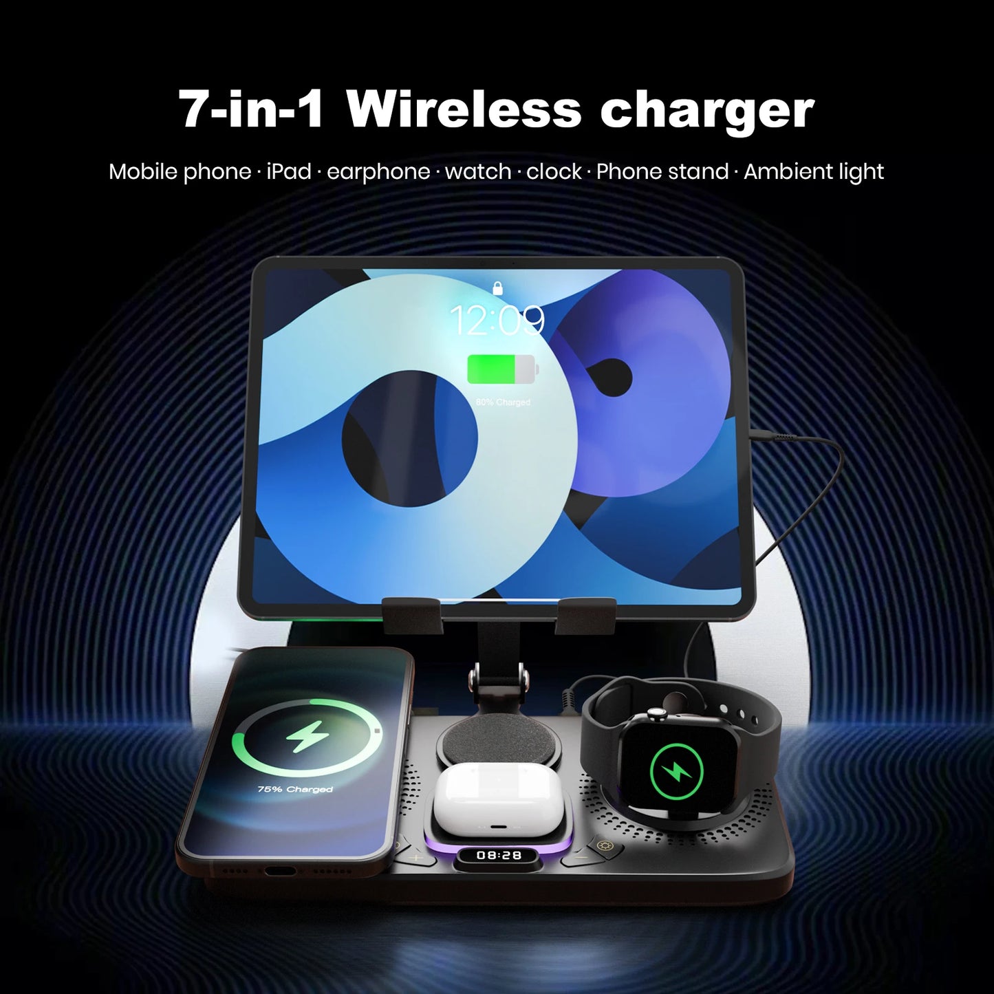 7-in-1 Flexible Wireless Charger Stand