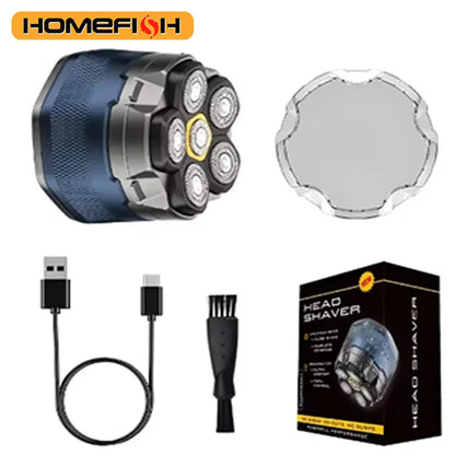 6D Waterproof Head & Face Shaver for Men