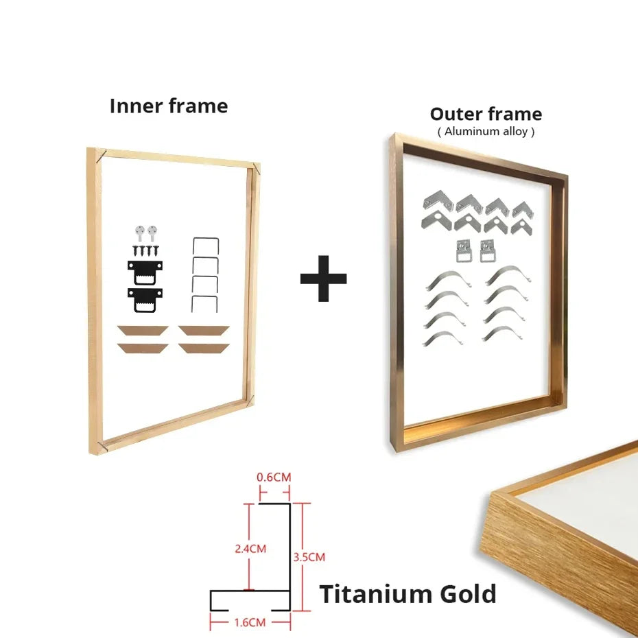Metal and Wood Canvas Frame Kit