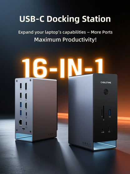 CABLETIME 16-in-1 Docking Station