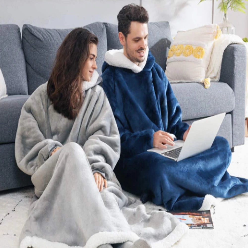 Oversized Fleece Blanket Hoodie