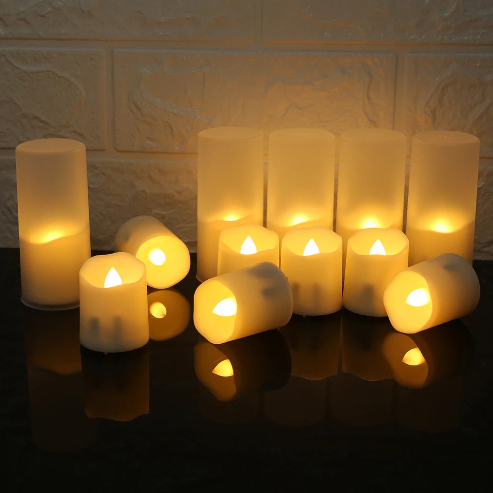 Rechargeable LED Candle Timer Set (6-Pack)