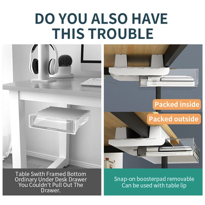 No-Drill Under-Desk Drawer
