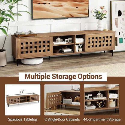 Basket Weave TV Stand