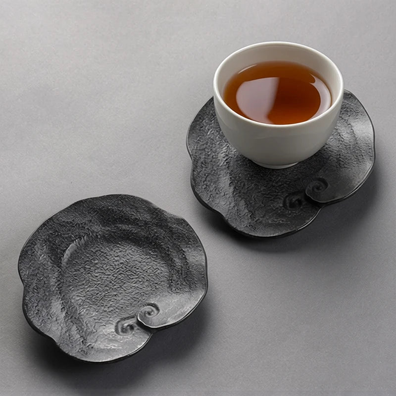 Hand-Carved Basalt Coaster