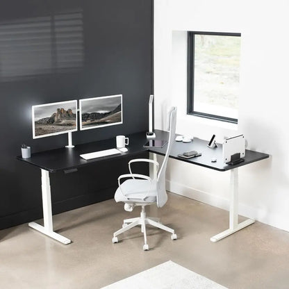L-Shaped Memory Control Standing Desk