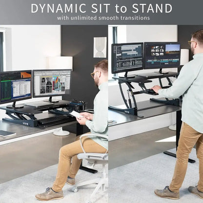 Adjustable Standing Desk Converter with Keyboard Tray
