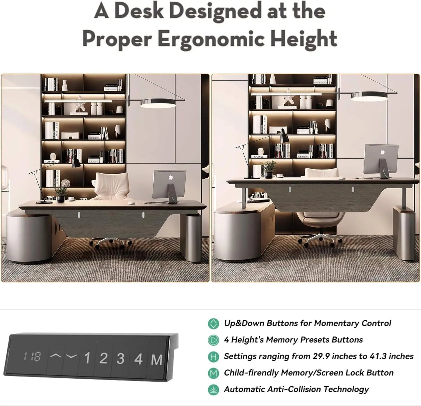 The Vanguard Executive L-Shaped Office Suite with Storage Cabinet & Privacy Panel