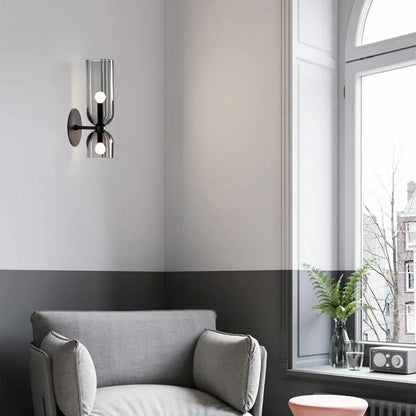 Smoked Glass Nordic Wall Lamp